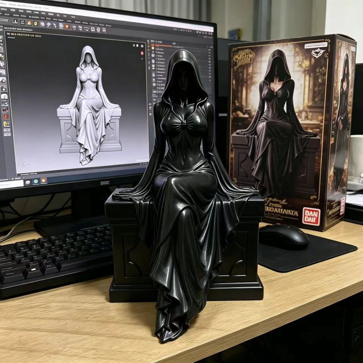 3D Printing Ghosting - 3D 프린팅 조각상 할로윈 검은 망토를