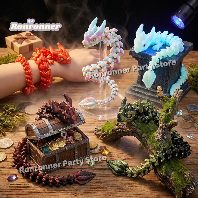 3D Printing Action Figure - 30CM 3D 인쇄 드래곤 오로라 빛나는