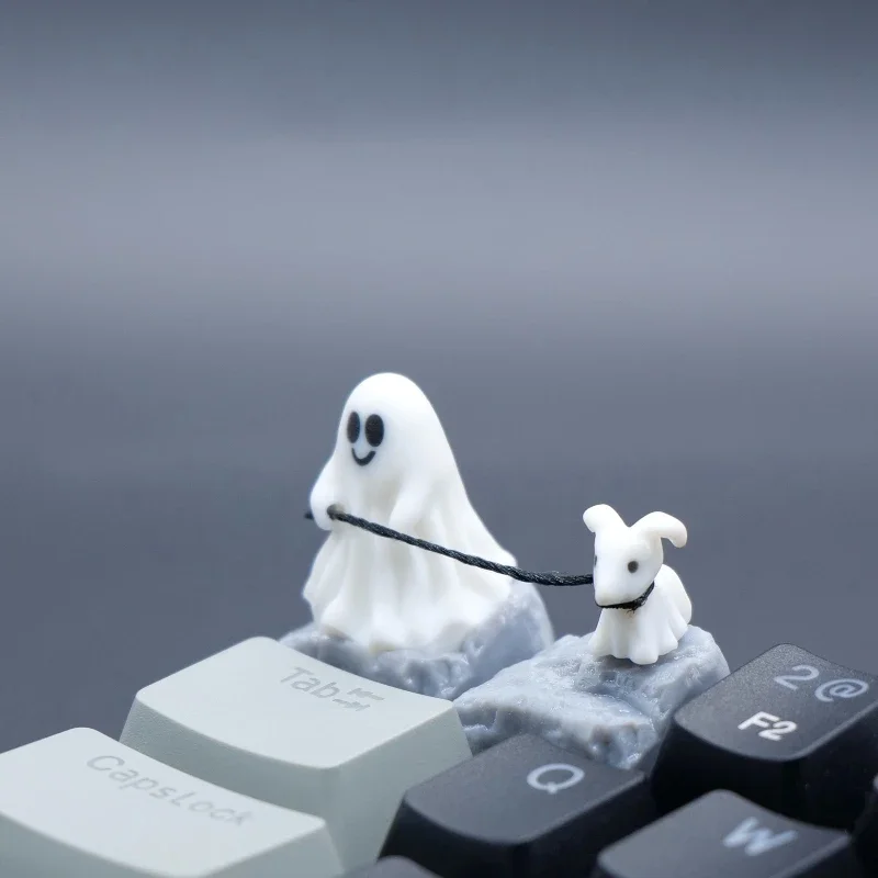 3D Printing Ghosting - 유령 강아지 수지 키 캡 체리