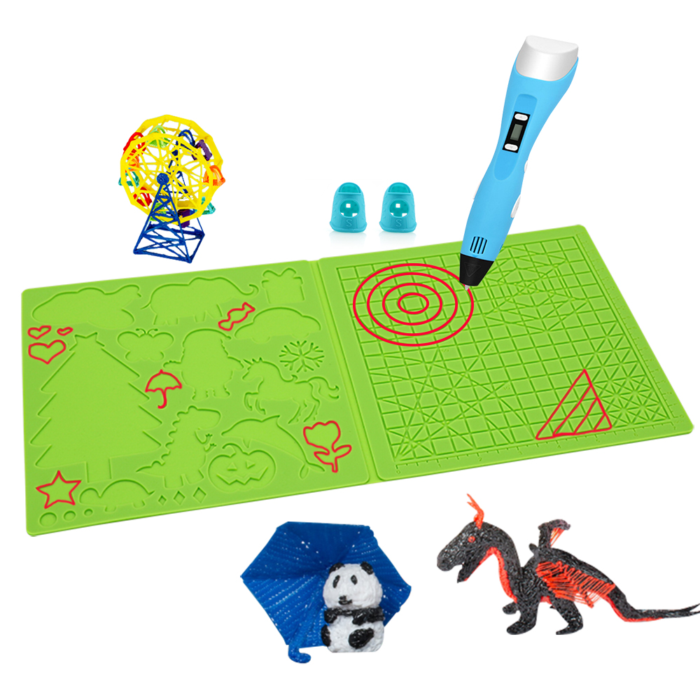 3D Printing Pen For Kids - 기본 기하학적 템플릿이있는 3D 인쇄 펜