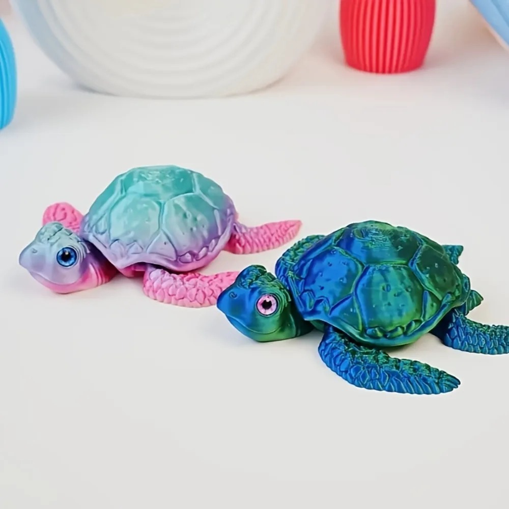 3D Printing Action Figure - 3D 프린팅된 거북이 장식품 PLA 소재