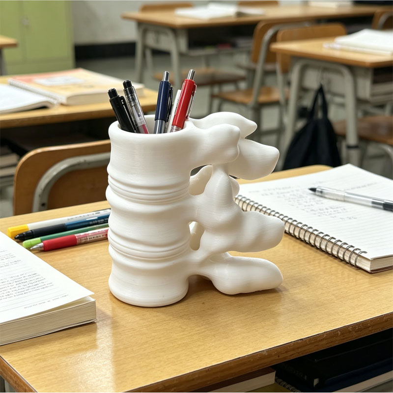3D Printing Enthusiast - 3D 프린팅 고딕 척추 펜 홀더,