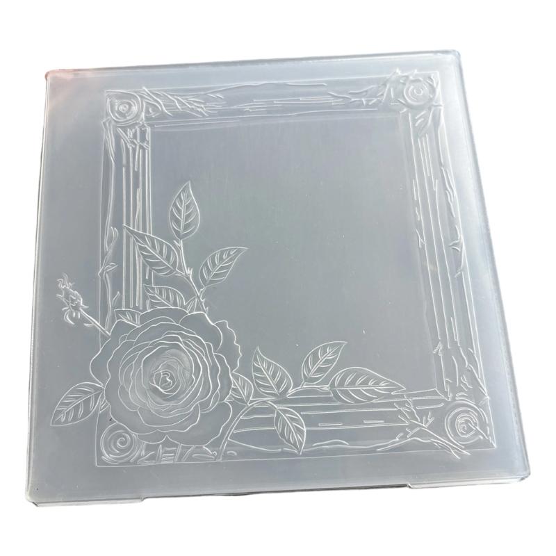 G6KF 꽃 질감 엠보싱 폴더 스크랩북용 반투명 플라스 - 3D Printing Template 리뷰 및 가격