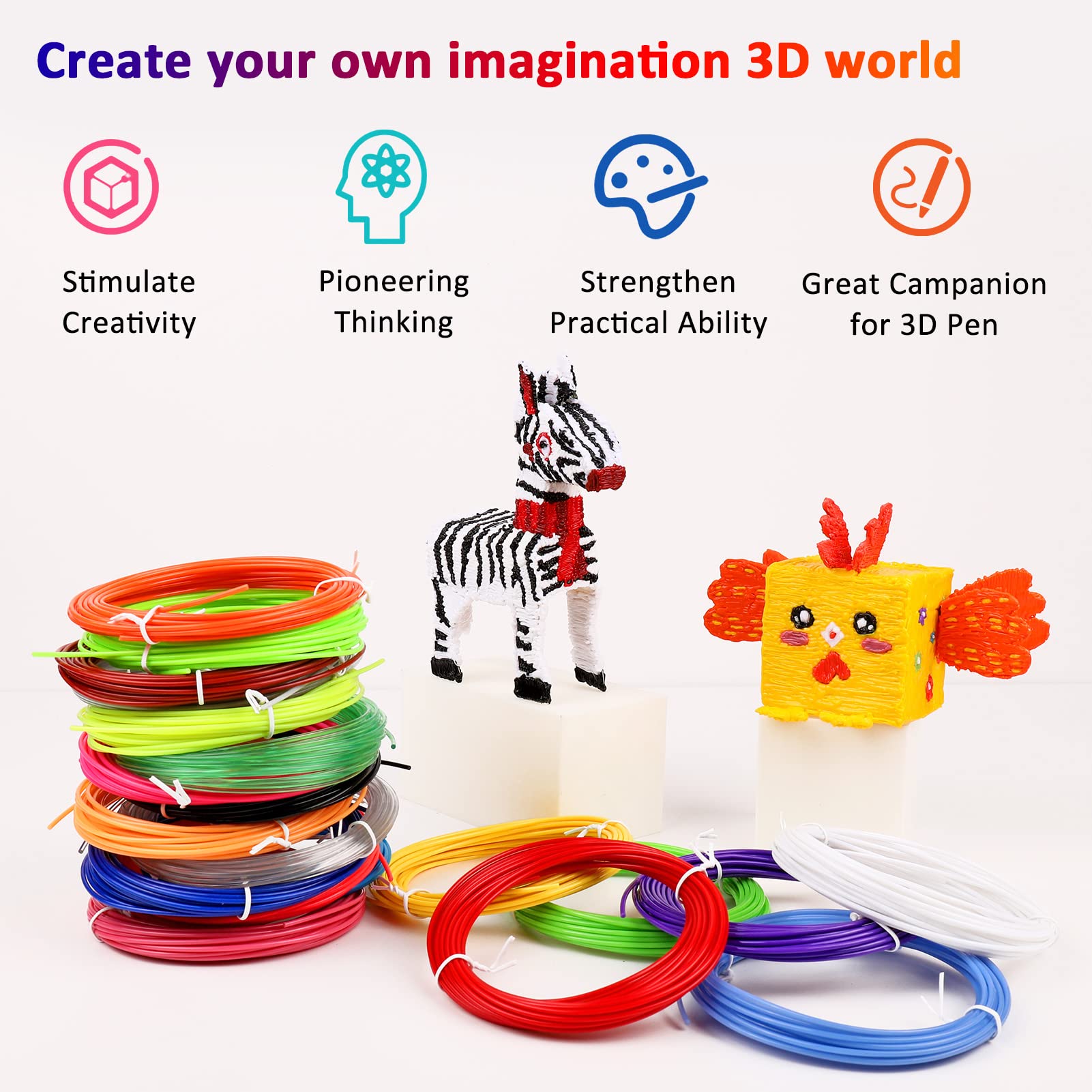 3D 펜 인쇄 직경 1.75mm 200M 용 40/32 - 3D Printing Pen For Kids 리뷰 및 가격