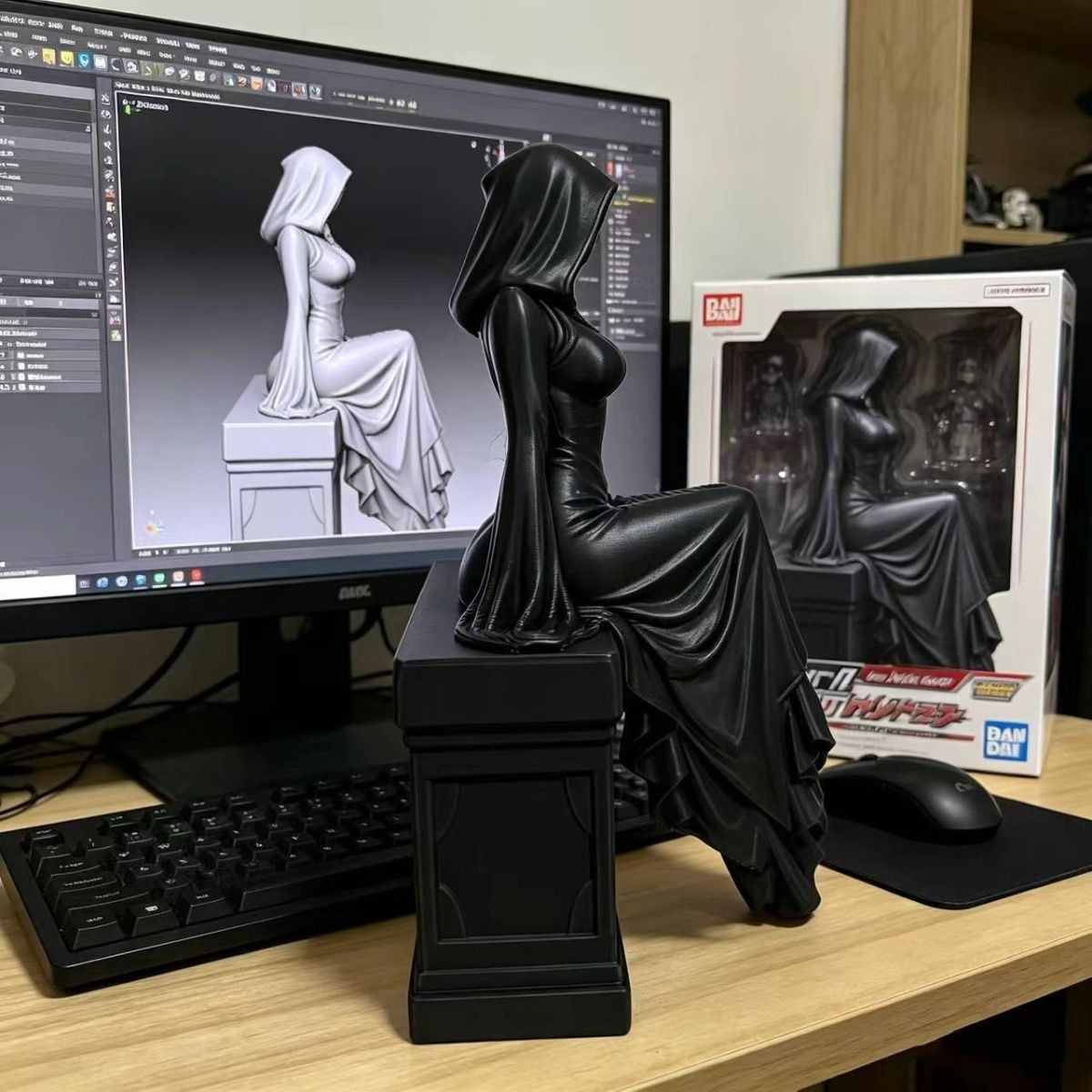 3D 프린팅 조각상 할로윈 검은 망토를 쓴 유령 여왕  - 3D Printing Ghosting 리뷰 및 가격