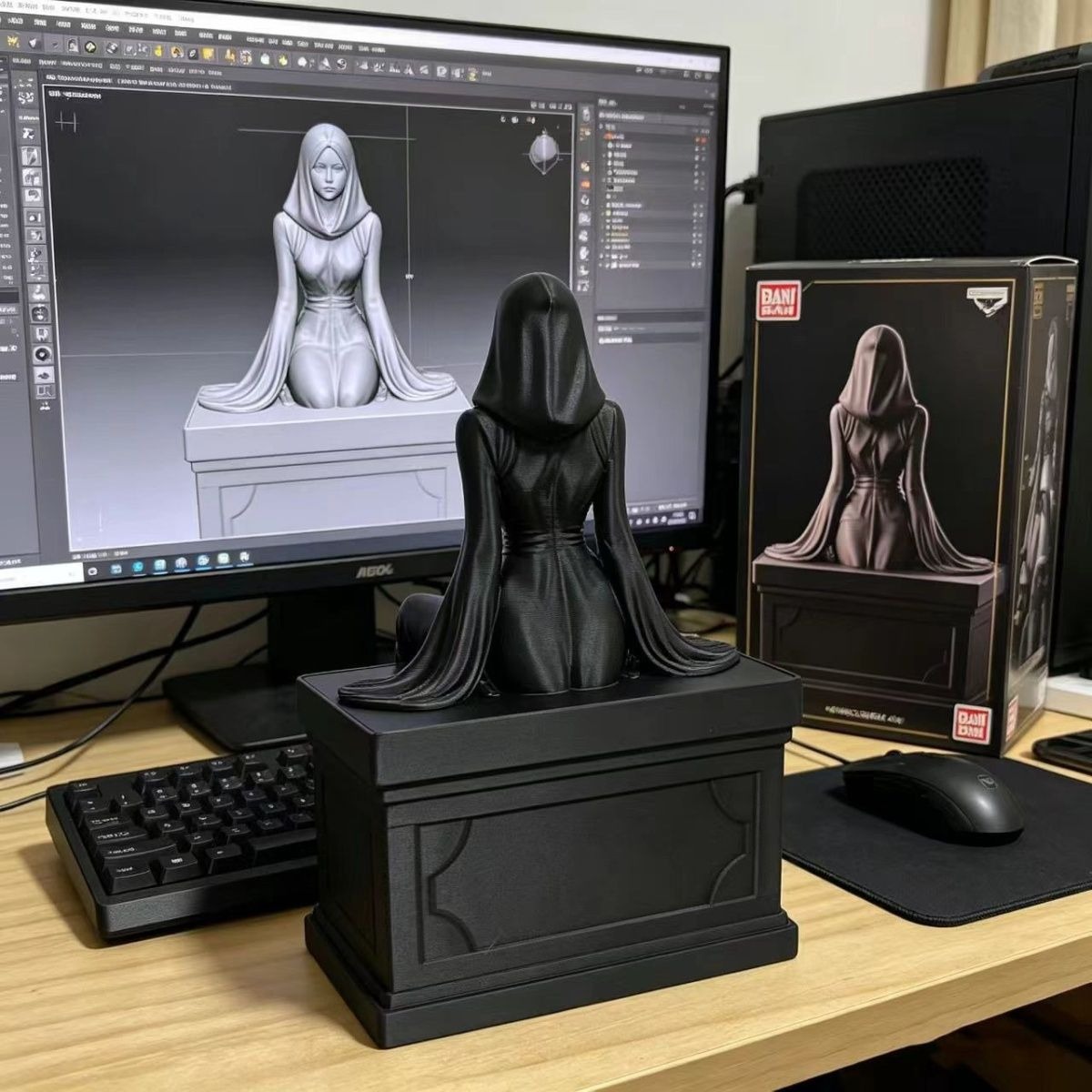 3D 프린팅 조각상 할로윈 검은 망토를 쓴 유령 여왕  - 3D Printing Ghosting 리뷰 및 가격