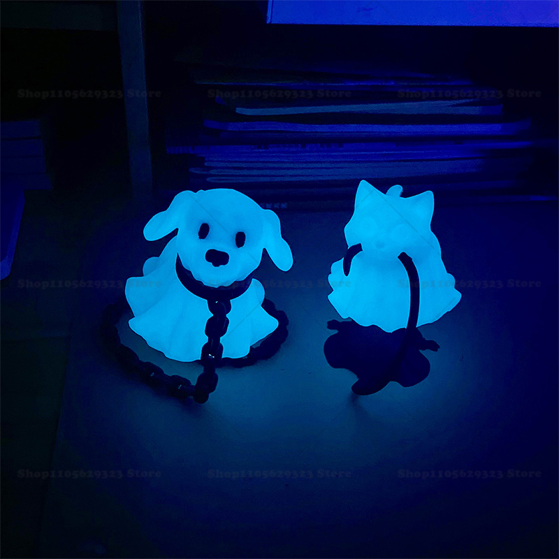 3D 프린팅 야광 유령 피규어, 개와 함께 있는 유령, - 3D Printing Ghosting 리뷰 및 가격