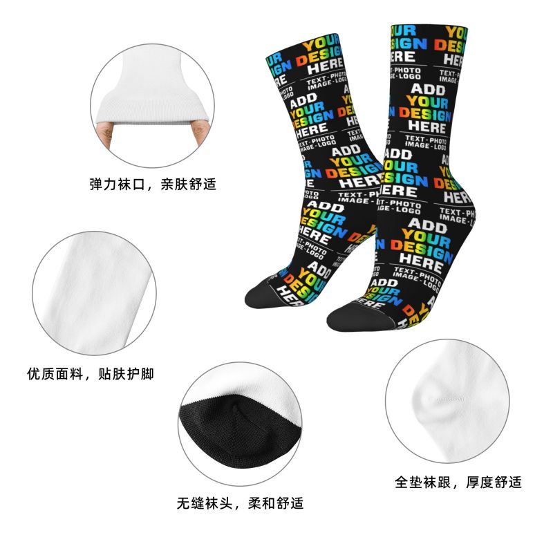 맞춤형 이름 추가 남성용 크루 양말 유니섹스 패션 3D - 3D Printing Logo 리뷰 및 가격