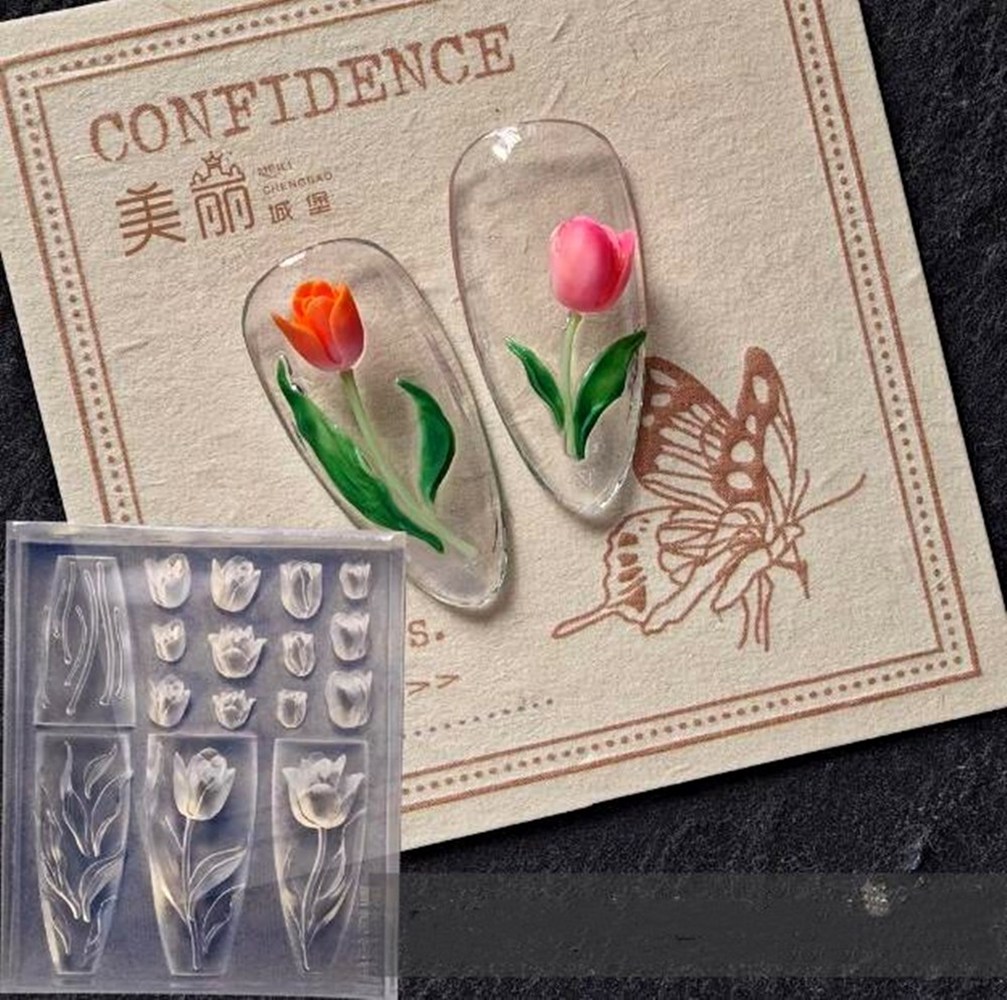 1pc 목련 꽃 뱀 장미 꽃 3D 아크릴 네일 몰드 네 - 3D Printing Template 리뷰 및 가격