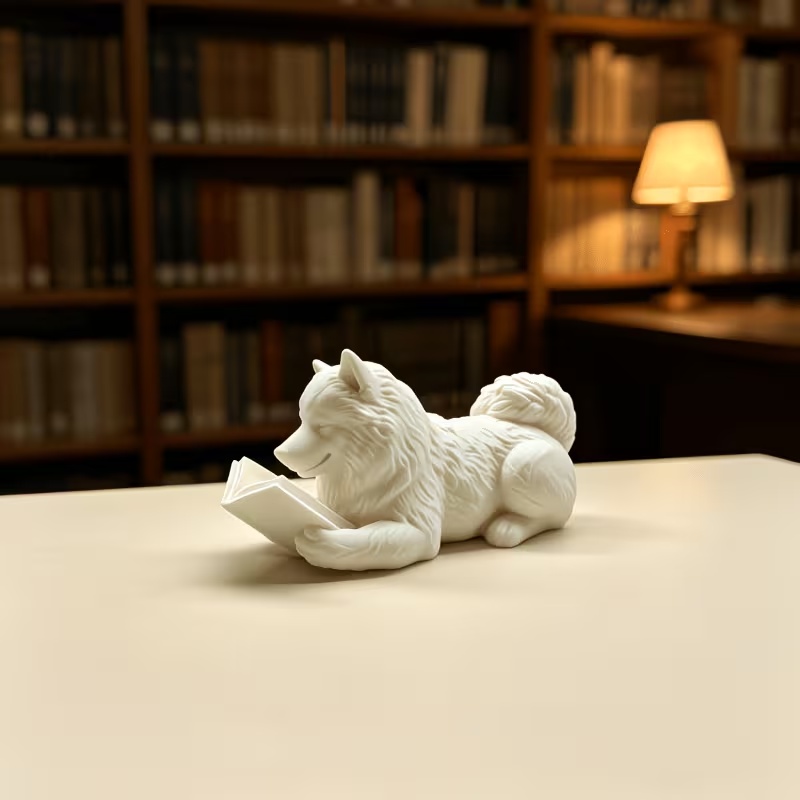 사모예드 장식 조각상, 3D 프린팅된 눕는 개 피규어, - 3D Printing Enthusiast 리뷰 및 가격