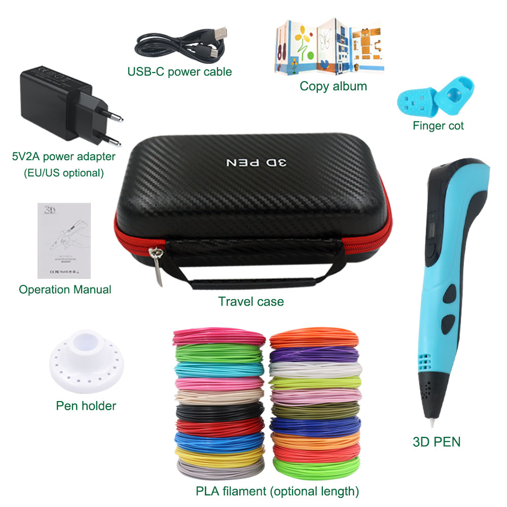 어린이용 3D 프린팅 펜, 전원 어댑터, LCD 화면, - 3D Printing Pen For Kids 리뷰 및 가격