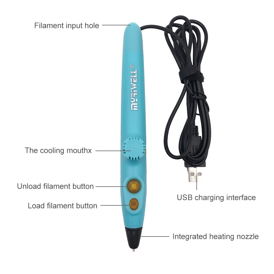 Myriwell PCL 소재 프리 필라멘트 저온 보호  - 3D Printing Pen For Kids 리뷰 및 가격